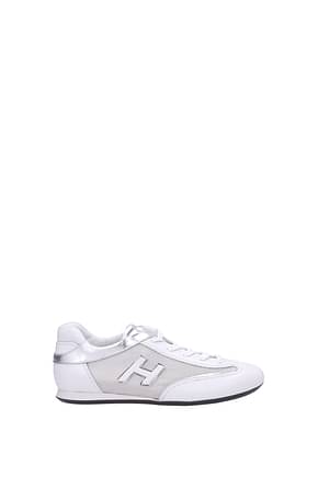 Hogan Sneakers Femme Tissu Blanc