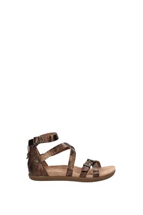 UGG Sandals Women Leather Brown