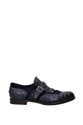 Henderson Lace up and Monkstrap Men Leather Blue