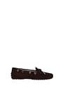 Tod's Loafers Women Suede Brown