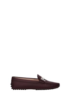 Tod's Loafers Women Leather Violet