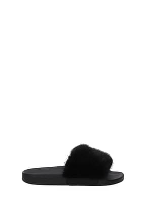 Givenchy Slippers and clogs Women Fur  Black