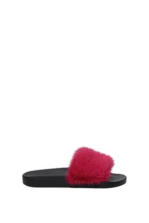 Givenchy Slippers and clogs Women Fur  Fuchsia