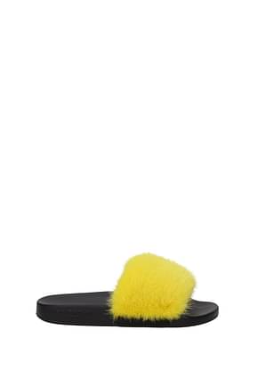 Givenchy Slippers and clogs Women Fur  Yellow