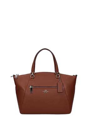Coach Handbags Women Leather Brown Brown