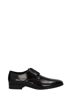 Tod's Lace up and Monkstrap Men Leather Black
