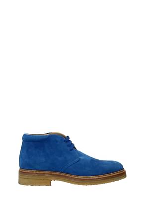 Kiton Ankle Boot Men Suede Blue