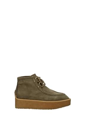 Stella McCartney Ankle boots Women Eco Suede Green