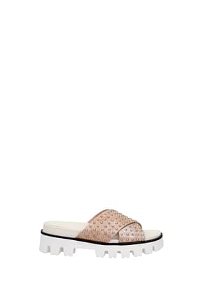 Red Valentino Tongs et Mules Femme Cuir Rose