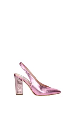 Moschino Sandals Women Leather Pink