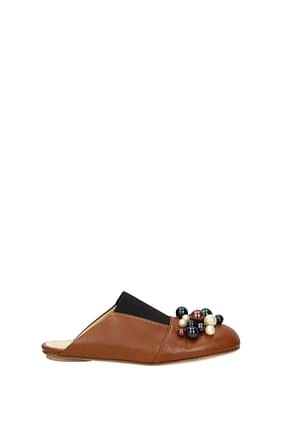 Marni Slippers and clogs sabot Women Leather Brown