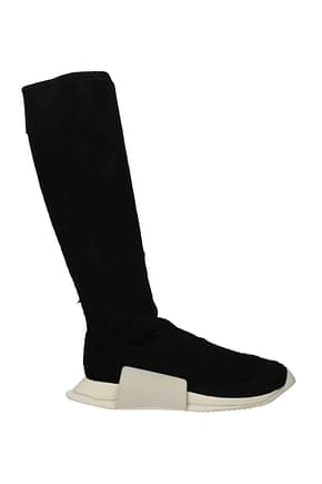 Adidas Ankle Boot rick owens ro level runner  Men Suede Black