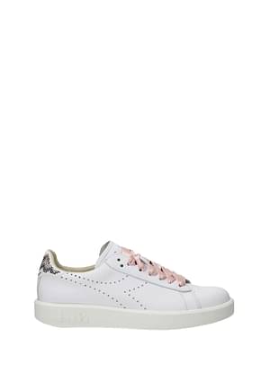 Diadora Heritage Sneakers game w pearls Donna Pelle Bianco