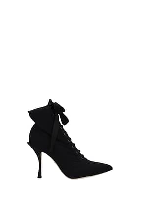 Dolce&Gabbana Ankle boots jersey Women Fabric  Black