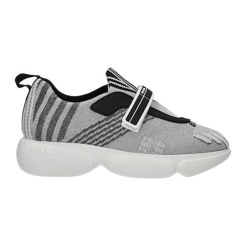 Prada Sneakers Women 1E651INYLONTECCOLORARGENTOBIANCO Fabric 384€
