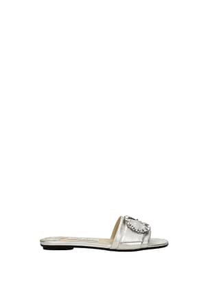 Jimmy Choo Slippers and clogs granger Women Leather Silver