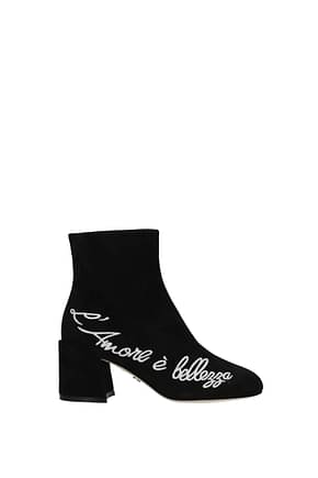 Dolce&Gabbana टखने तक ढके जूते महिलाओं साबर काली