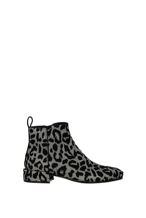 Dolce&Gabbana Ankle boots napoli Women Fabric  Silver