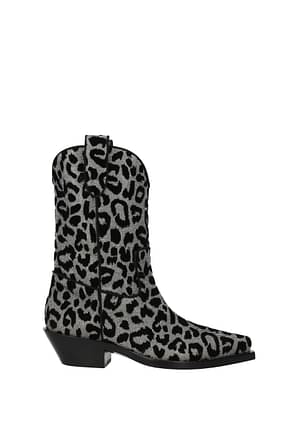 Dolce&Gabbana Ankle boots Women Fabric  Silver