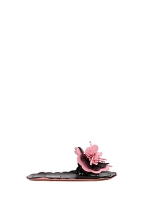 Miu Miu चप्पल और मोज़री महिलाओं पेटेंट लैदर गुलाबी