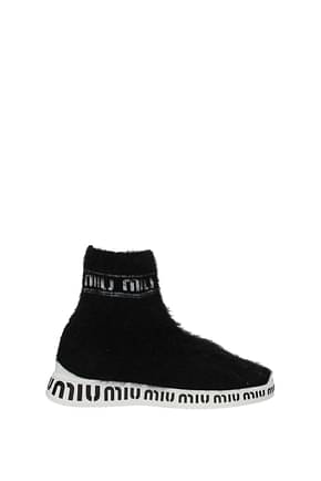 Miu Miu أحذية رياضية نساء قماش أسود