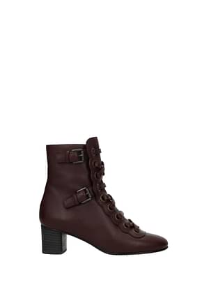 Chloé Ankle boots Women Leather Violet