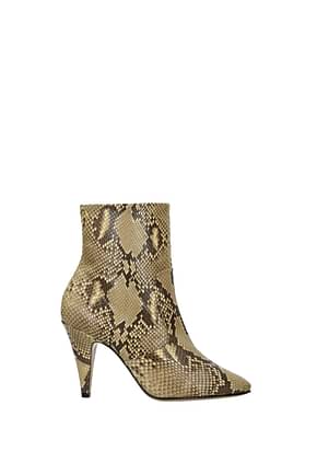 Celine Ankle boots Women Leather Python Beige