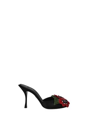 Dolce&Gabbana Sandals Women Satin Black