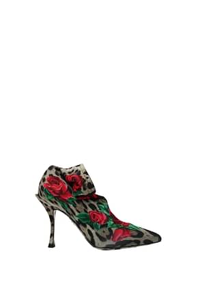 Dolce&Gabbana टखने तक ढके जूते lori महिलाओं कपड़ा भूरा