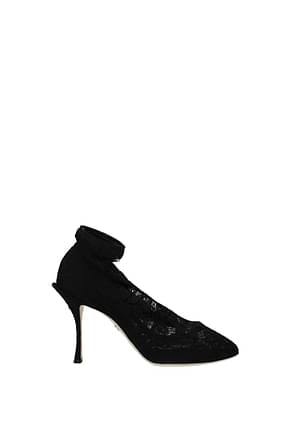 Dolce&Gabbana टखने तक ढके जूते coco महिलाओं फीता काली