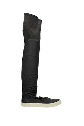 Rick Owens Boots Women Leather Black