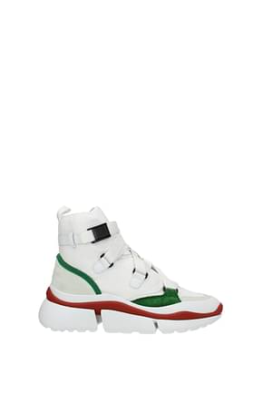 Chloé Sneakers Donna Tessuto Bianco