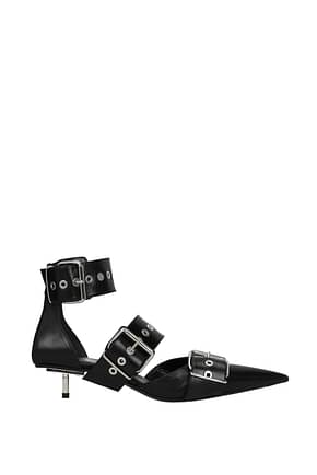 Balenciaga Sandals Women Leather Black