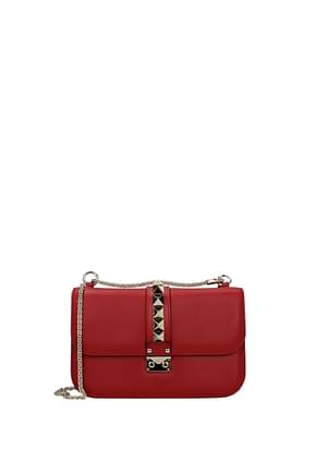 Valentino Garavani Crossbody Bag rockstud Women Leather Red