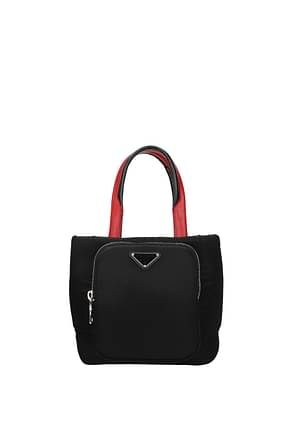 Prada Handbags Women Fabric  Black Red