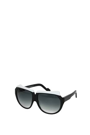 Courreges Sunglasses Women Acetate Black White