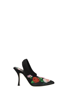 Dolce&Gabbana Sandals Women Fabric  Black