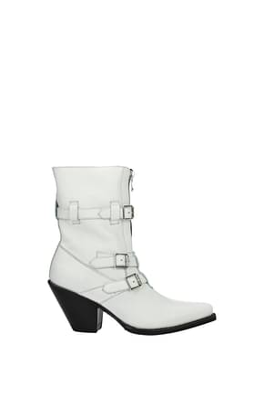 Celine Ankle boots Women Leather White