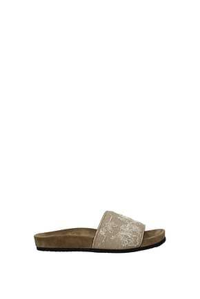 Brunello Cucinelli Slippers and clogs Women Leather Beige
