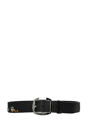 Dolce&Gabbana Regular belts Men Leather Black