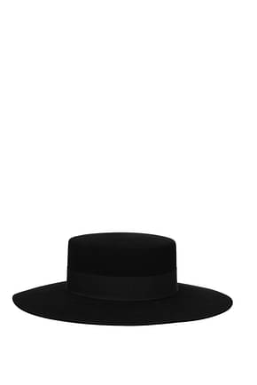 Saint Laurent Hats Women Felt Black