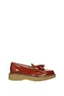 Tod's Loafers Women Patent Leather Brown
