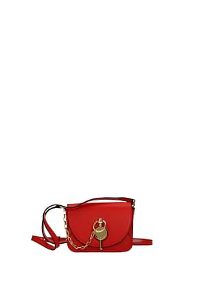 Jw Anderson Crossbody Bag Women Leather Red