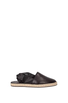 Moncler Slippers and clogs violette Women Leather Black