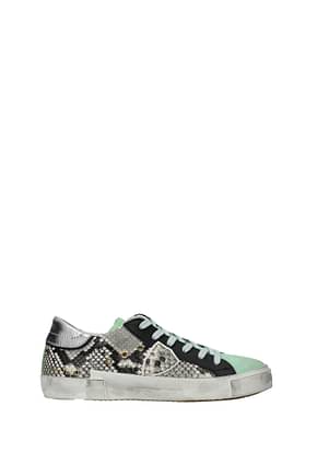 Philippe Model Sneakers prsx Women Leather Gray Teal