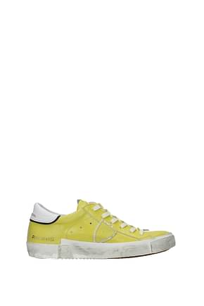 Philippe Model Sneakers prsx Damen Leder Gelb Weiß