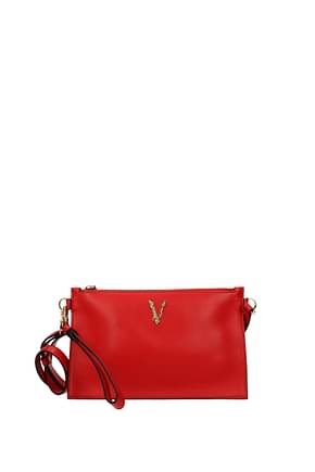 Versace Clutches Women Leather Red