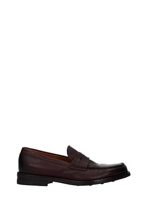 Doucal's Loafers Men Leather Brown Dark Brown