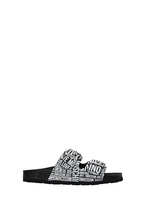 Love Moschino Slippers and clogs Women Leather Black White