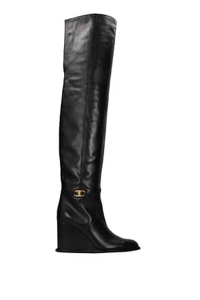 Celine Boots Women Leather Black